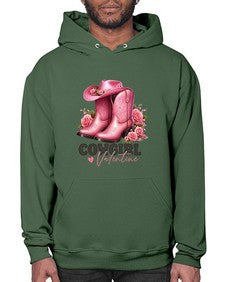 cowgirl valentine cupid valentine 352# - western- Hoodie