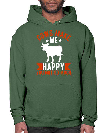 cows make me happy you not so much Style 5# - cow- Hoodie
