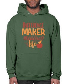 difference maker teacher life 710# - teacher- Hoodie