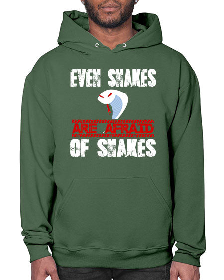 even snakes are afraid of snakes - snake- Hoodie