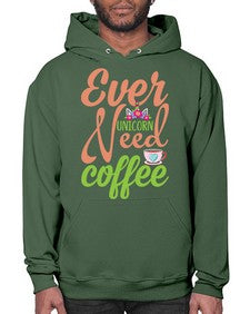 ever unicorn need coffee 125# - unicorn- Hoodie