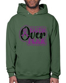 faith over fear 139# - alzheimers- Hoodie