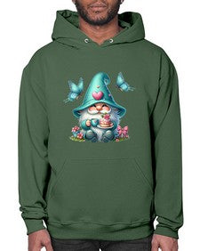 gnome with butterfly 14# - gnome- Hoodie
