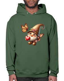 gnome with butterfly 22# - gnome- Hoodie
