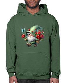 gnome with butterfly 24# - gnome- Hoodie
