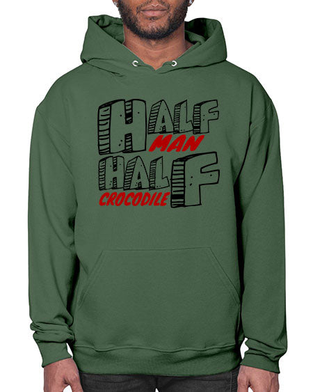 half man half crocodile - alligator- Hoodie
