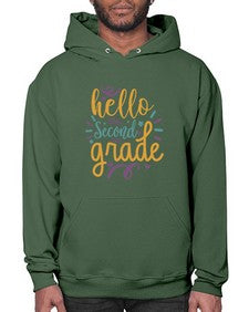 hello second grade 321# - second grade- Hoodie