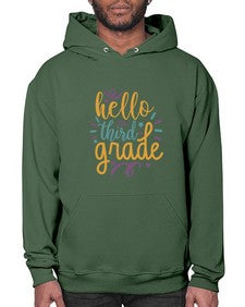 hello third grade 340# - third grade- Hoodie