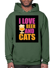 i love beer and cats 1137# - beer- Hoodie