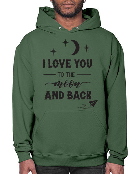 i love you to the moon and back 5# - moon- Hoodie