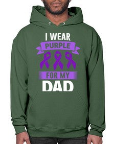 i wear purple for dad 169# - alzheimers- Hoodie