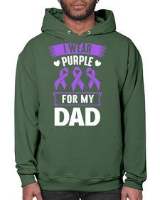 i wear purple for dad 170# - alzheimers- Hoodie