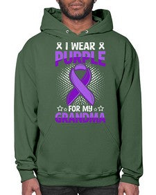 i wear purple for grandma 171# - alzheimers- Hoodie