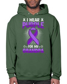 i wear purple for grandpa 172# - alzheimers- Hoodie