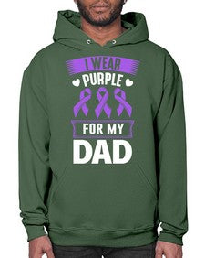 i wear purple for my 186# - alzheimers- Hoodie