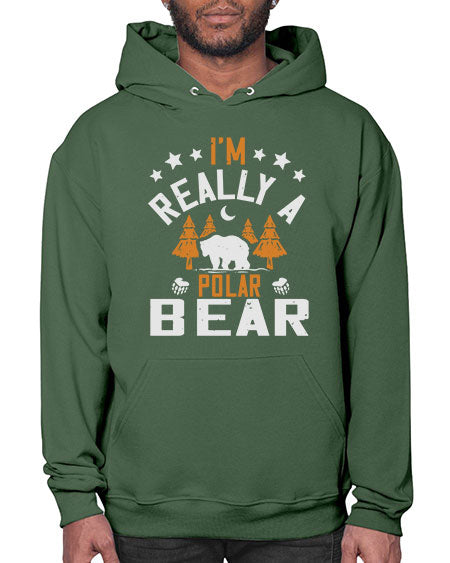 im really a polar bear 147# - bears - animals- Hoodie