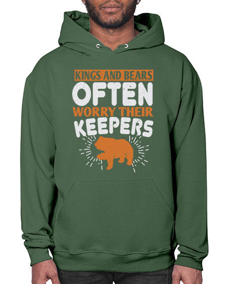 kings and bears often worry their keepers 165# - bears - animals- Hoodie