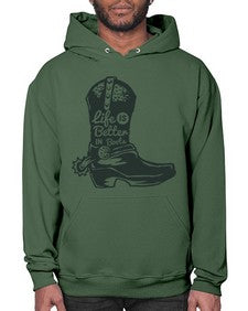life is better in boots 730# - western- Hoodie