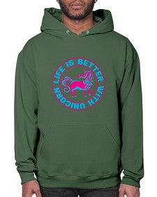 life is better with unicorn 251# - unicorn- Hoodie