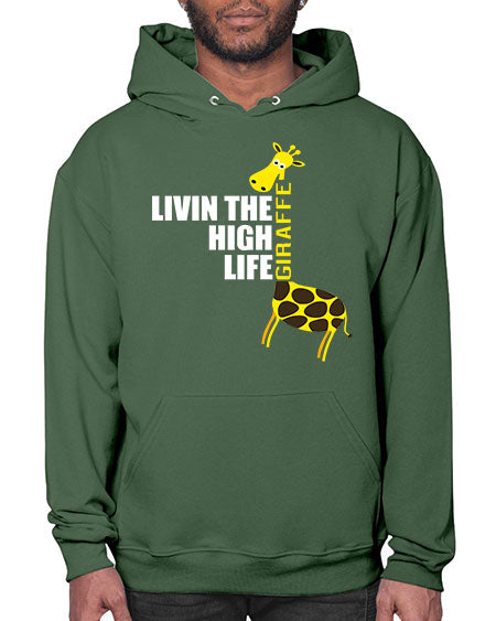 living the high life giraffe - giraffee- Hoodie