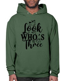 look whos three 265# - unicorn- Hoodie