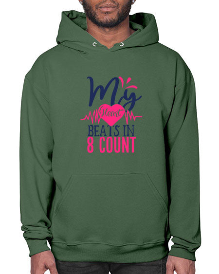 my heart beats in count 1740# - cheer- Hoodie