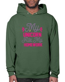 my unicorn ate my homework 324# - unicorn- Hoodie