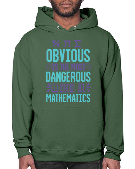 obvious is the most dangergou word in math 37# - pi- Hoodie