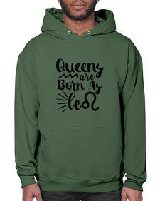 queens Are Born As Leo 386# - leo- Hoodie
