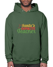 santas favorite teacher Style 351# - teacher- Hoodie