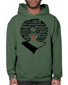 she is unique 16# - black girls or women- Hoodie