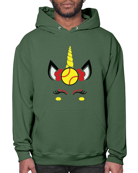softball unicorn 399# - softball- Hoodie