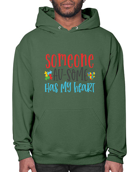 someone ausome has my heart Style 40# - autism- Hoodie