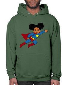 super kids girl 3# - black girls or women- Hoodie