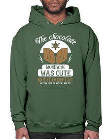 the chocolate mustache was cute but it didnt go with his blonde head 415# - chocolate- Hoodie