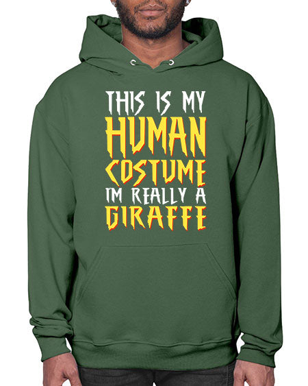 this is my human costume im really a giraffe - giraffee- Hoodie