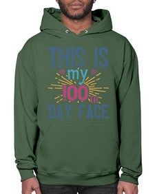 this is my one hundredth day face 984# - one hundred days- Hoodie