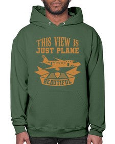 this view is just plane beautiful  44# - airplane- Hoodie