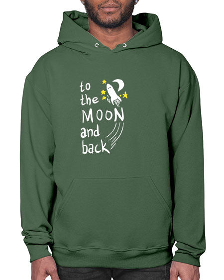 to the moon and back 9# - moon- Hoodie