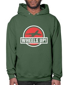 wheels up  50# - airplane- Hoodie