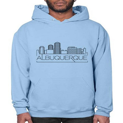 Albuquerque Minimal Skyline 301# - cities- Hoodie