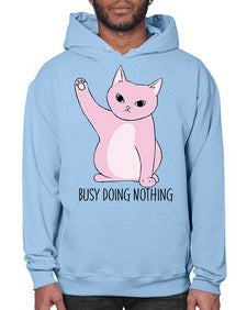 Busy Doing Nothing - cats- Hoodie