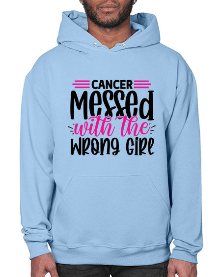 Cancer Messed with the Wrong Girl 29# - breast cancer- Hoodie