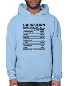 Capricorn Nutrition Facts 185# - capricorn- Hoodie