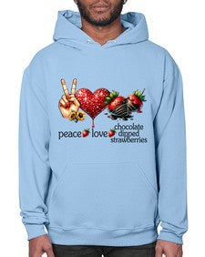 Chocolate Dipped Strawberries 727# - strawberry- Hoodie