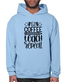 Coffee Teach Repeat Style 673# - teacher- Hoodie