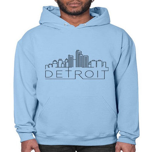 Detroit Minimal Skyline 662# - cities- Hoodie