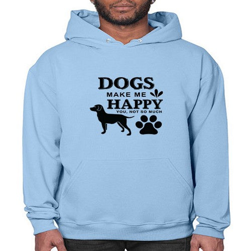 Dogs Make Me Happy Style 44# - dogs- Hoodie