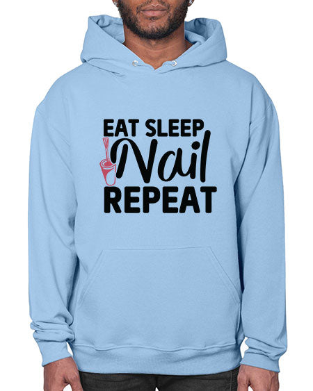 Eat Sleep Nail Repeat 736# - nail tech- Hoodie