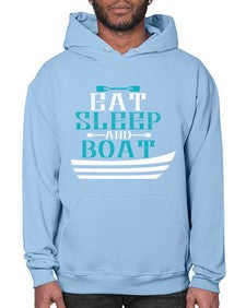 Eat sleep and Boat 16# - boats- Hoodie